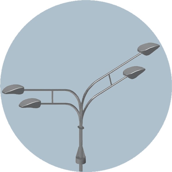 Консольный кронштейн четырёхрожковый К10-2,0-2,0-1-1