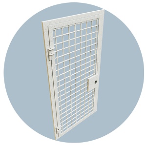 Дверь решетчатая