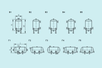 Чертеж Баки гидроаккумуляторы и буферные емкости